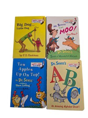 Dr Seuss Board Book Bundle Lot of 4 | ABC Ten Apples Mr Brown Toddler Books